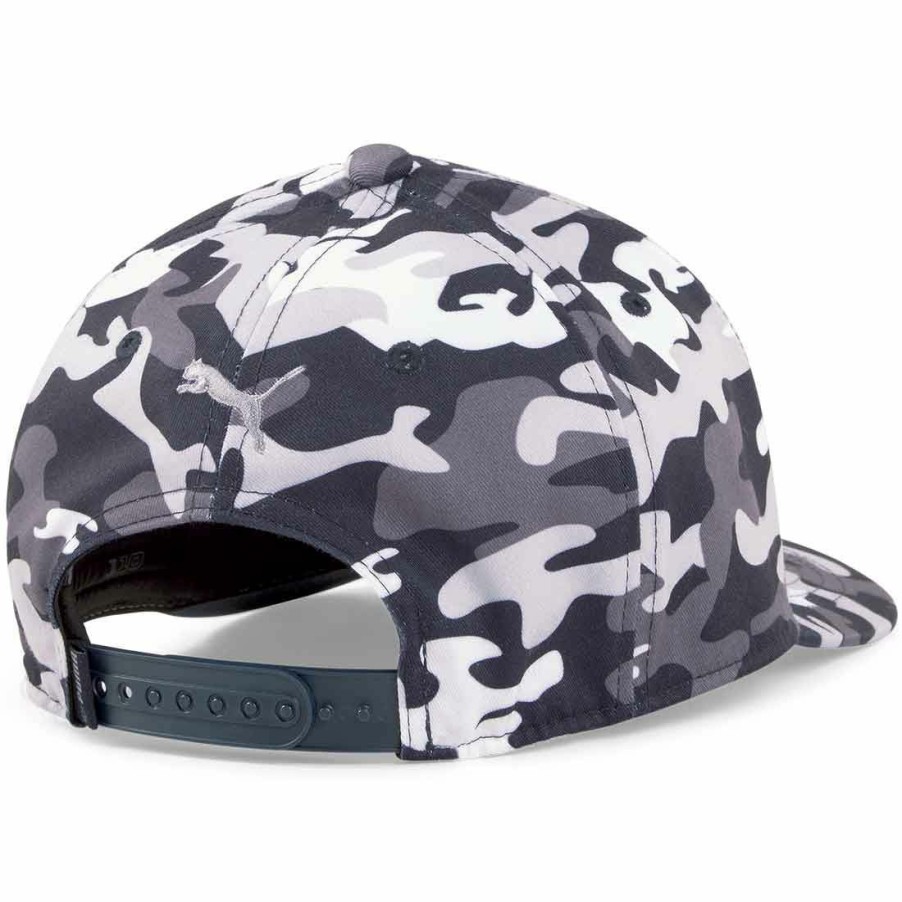 Headwear * | Puma Camo Pattern P Snapback Hat Navy Blazer/High Rise