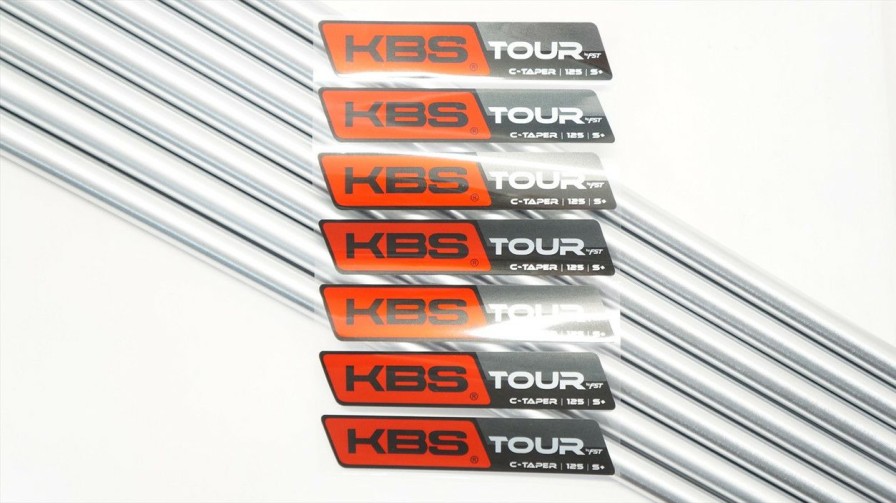 Shaft Sets * | New Kbs Tour C-Taper 125 S+ Stiff+ 37.5 -40 4-Pw Iron Shaft Set .355 Uncut